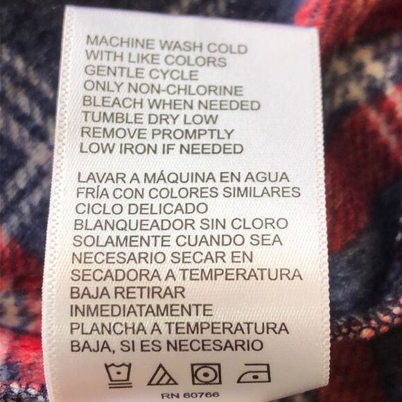 Nautica Women's Plaid Pajama Top XS Long Sleeve Sleepwear Red Navy Checkered - Picture 8 of 9